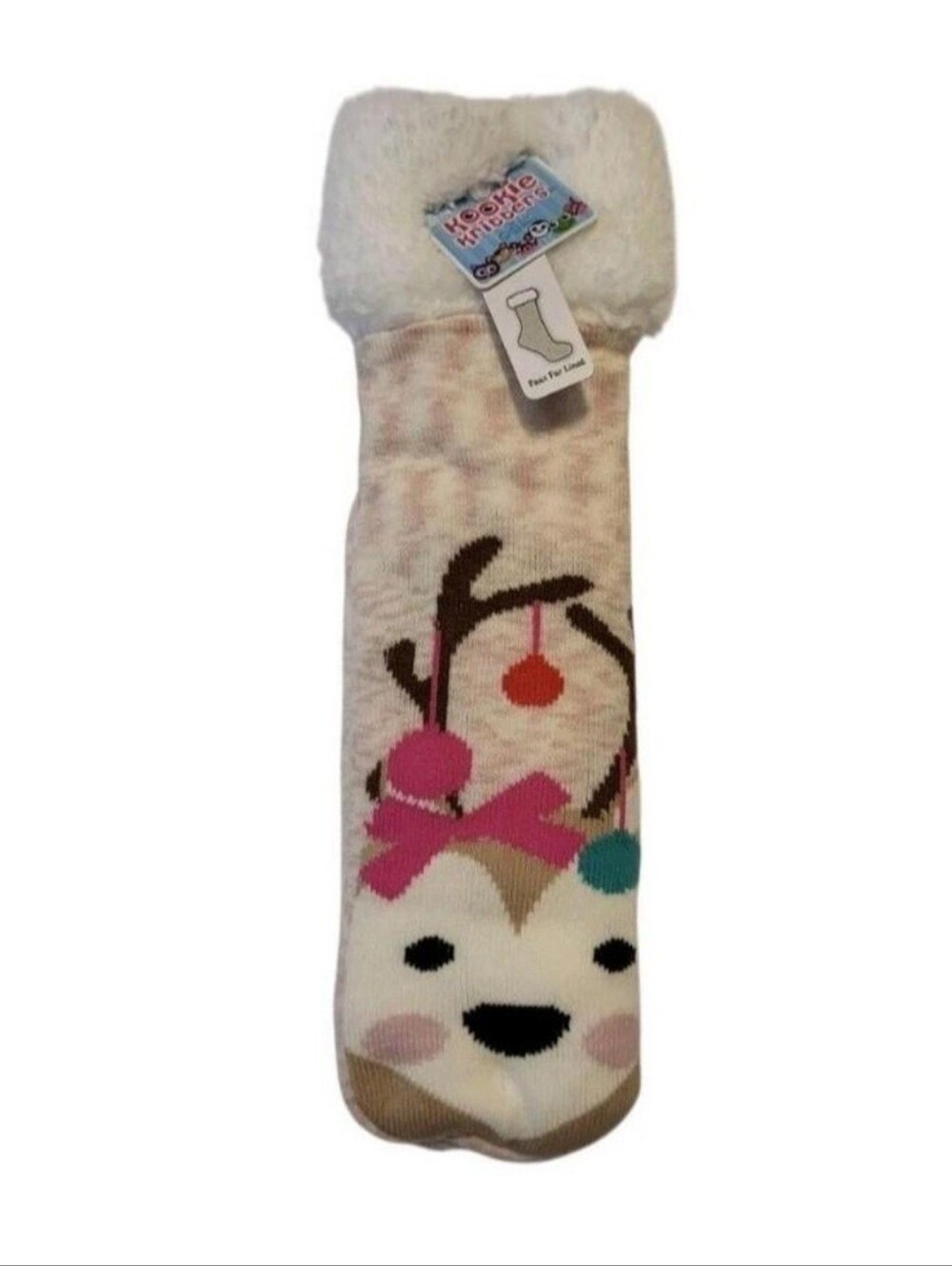 NEW Kookie Kritters Kids' Cozy Warmer Slipper Socks - Reindeer